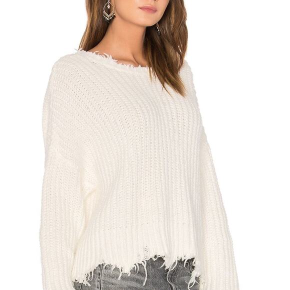 Wildfox Women's Reversible Palmetto Sweater White Small - Picture 2 of 13